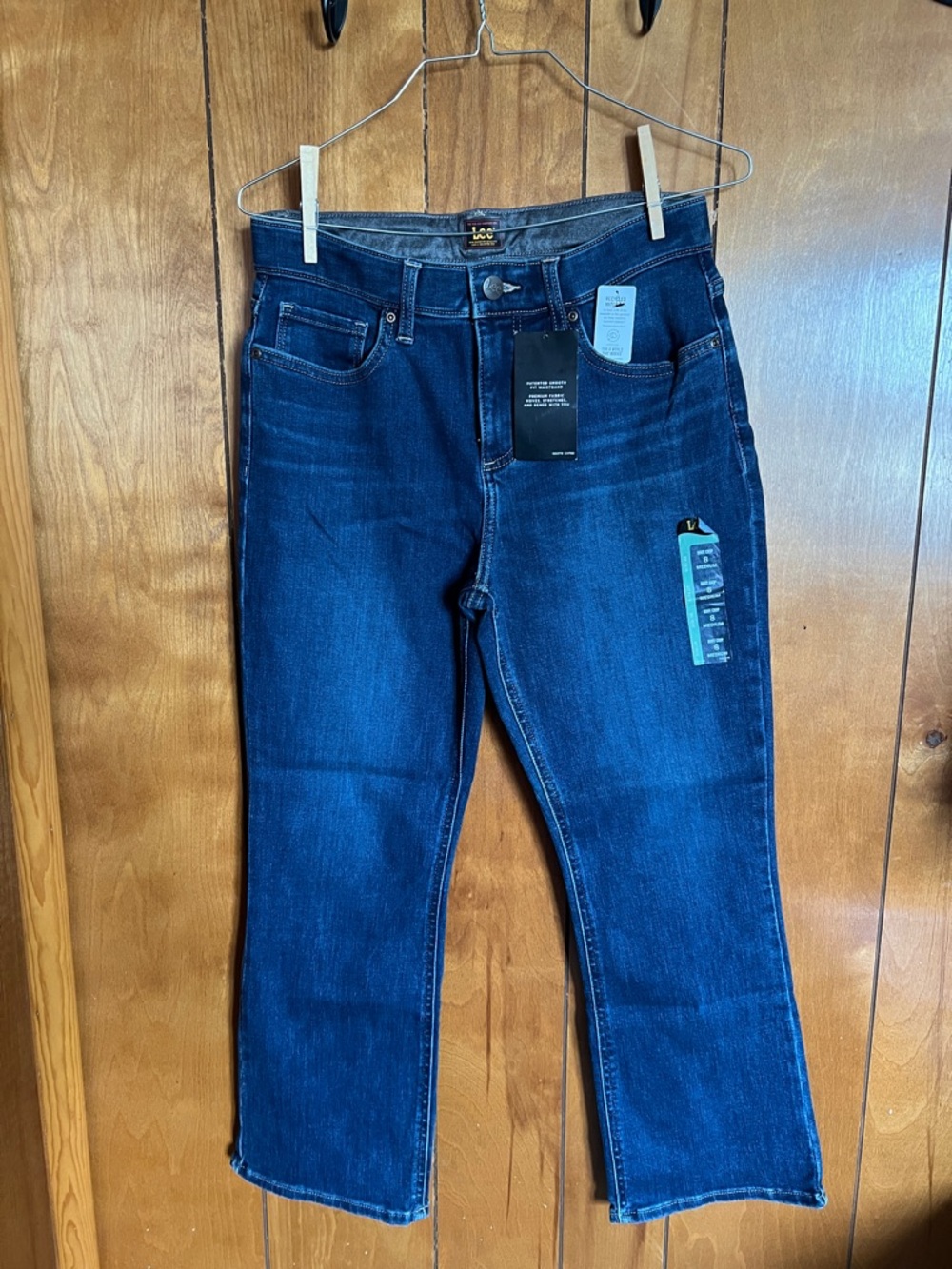 Lee Women's Ultra Lux Boot Crop Mid-Rise Jeans - Deep Indigo